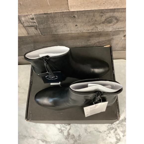 Naturalizer Size 7.5M Black Leather Bay Weatherproof Ankle Bootie Classy LB7-9 - Picture 9 of 12